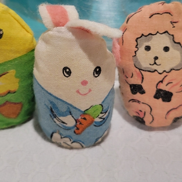 Knickerbocker 1978 vintage Easter Egg bean bag animals toy in carton - Picture 6 of 12